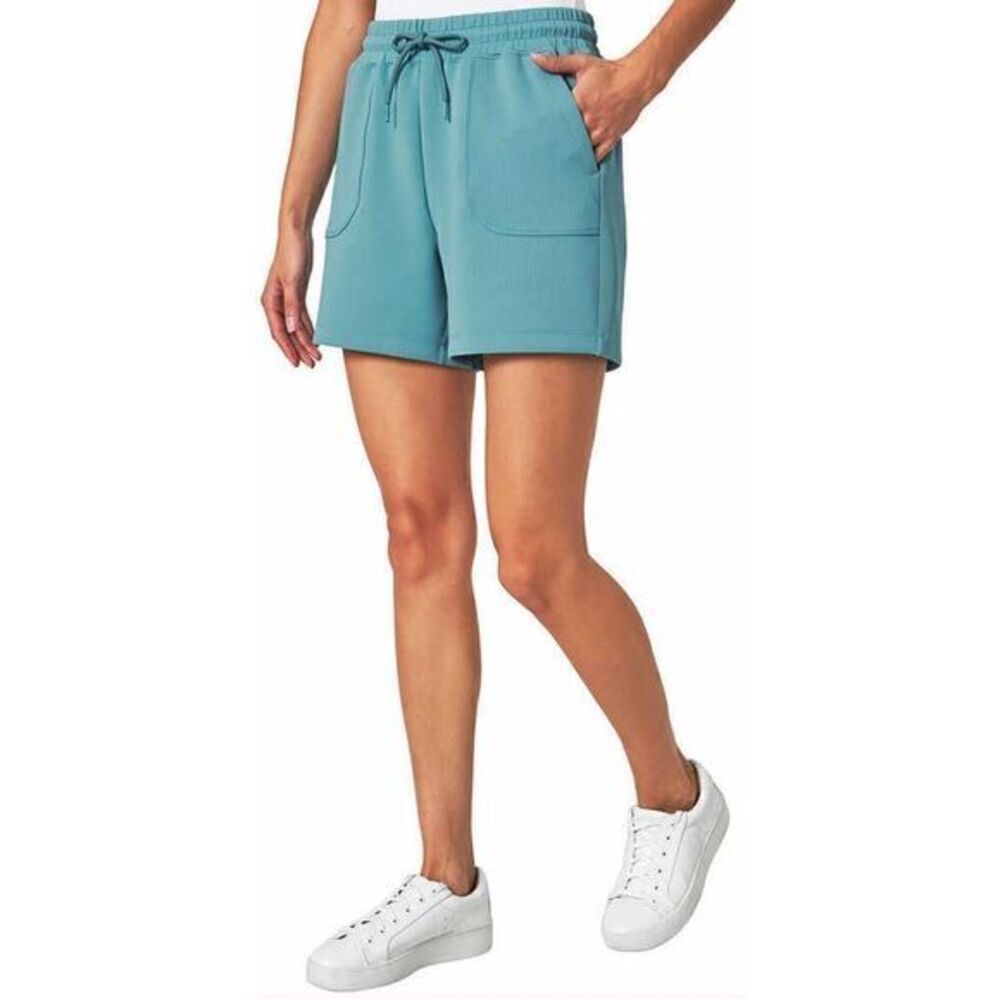 Mondetta Ladies' Ribbed Scuba Active Short Blue (Adriatic) Size XX-Large‎ NEW!